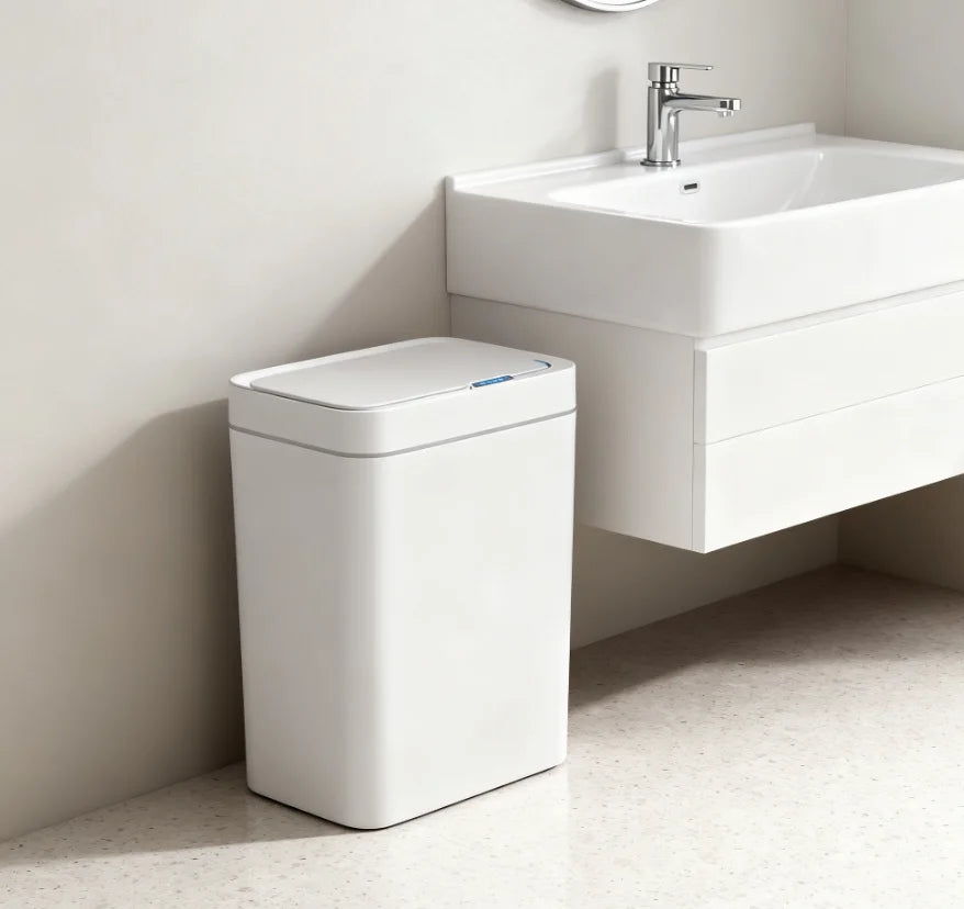 Lixeira Automática com Sensor 15L — Abre Sozinha, Sem Encostar